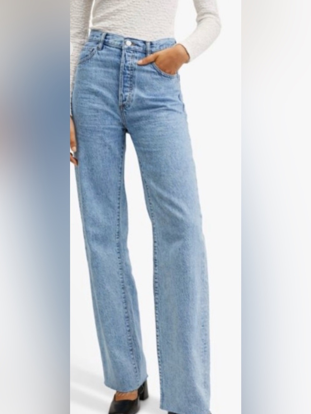 Mango Wide Leg Women’s Jeans in Light Blue